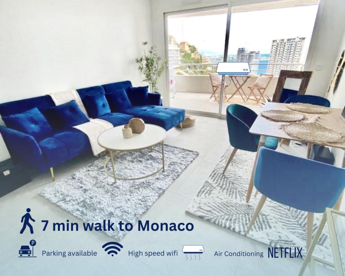 Luxurious Flat At 5 Min By Walk To Monaco, Free Parking And Sea View Apartment Beausoleil Exterior photo